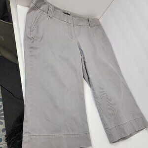 J Crew Womens Favorite Fit Stretch Gray Capri 97% Cotton Pants 10